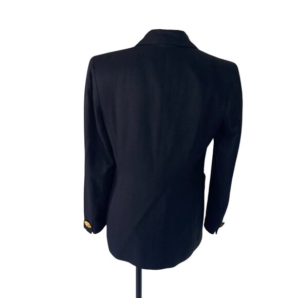 Lillie Rubin Vintage Womens Blazer Size 8 Blue Lion Button Pockets Casual - Picture 15 of 16